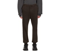 Brown Garment-Dyed Lounge Pants