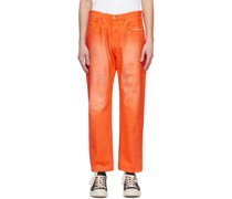 Orange Relaxed-Fit Jeans
