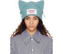 Blue Chunky Ears Beanie