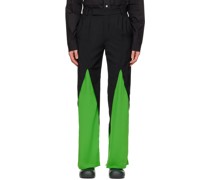 SSENSE Exclusive Black & Green Two-Tone Trousers