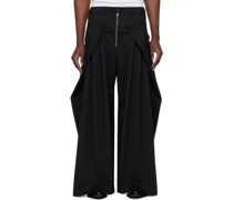 Black Super Big Tailored Trousers