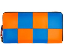 Blue & Orange Super Fluo Continental Wallet