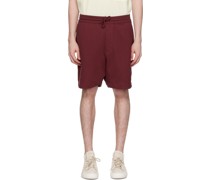 Burgundy Loose-Fit Shorts