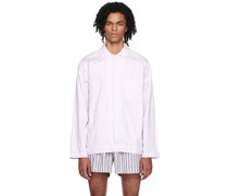 Pink Stripe Long Sleeve Pyjama Shirt