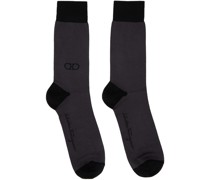 Gray & Black Gancini Socks