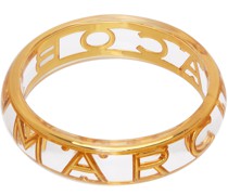 Gold & Transparent 'The Monogram' Cuff Bracelet