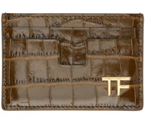 Brown Shiny Stamped Croc TF Card Holder