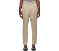 Beige Suit Trousers