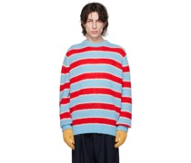 Blue & Red Gloves Sweater