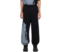 Black Brushstroke Sweatpants