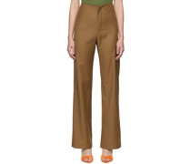 Brown High Waisted Ally Trousers