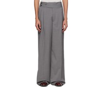 Gray Pinstriped Trousers