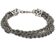 Silver Ice Double Braided Bracelet