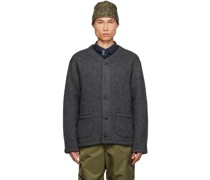 Gray Button-Up Cardigan