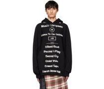 Black Printed Hoodie