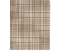 Taupe Check Scarf