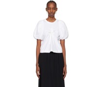 White Ruched T-Shirt