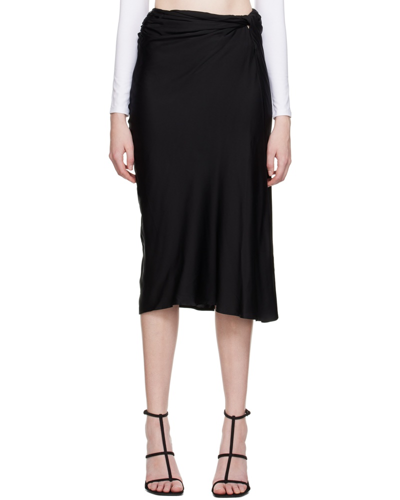 Beaufille Damen Black Vela Midi Skirt