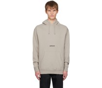 Taupe Embroidered Hoodie