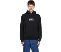 Black Embroidered Hoodie