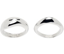 Silver Duet Ring Set