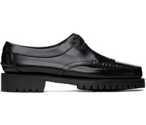Black James Fringe Lug Loafers