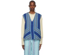 Blue Linen Vest