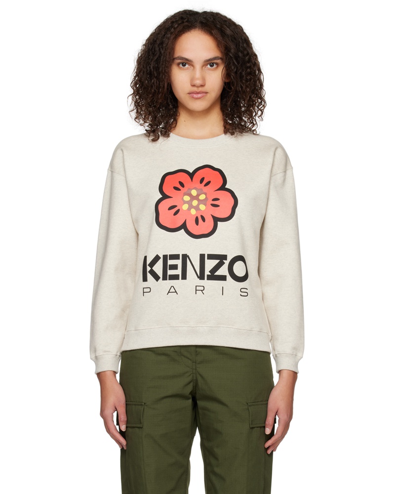 Kenzo Damen Gray Paris Boke Flower Sweatshirt