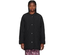 Black Quilted Reversible Coat