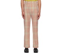 SSENSE Exclusive Pink & Beige Trousers
