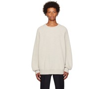 Beige Rib Sweater