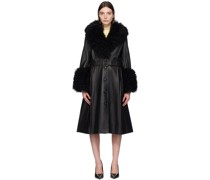 Black Foxy Shearling Coat