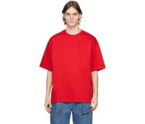 Red Embroidered T-Shirt