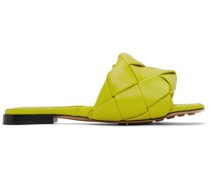 Green Intreccio Lido Flat Sandals