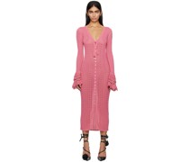 Pink Button Midi Dress