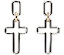 SSENSE Exclusive Silver & Gold Madda Earrings