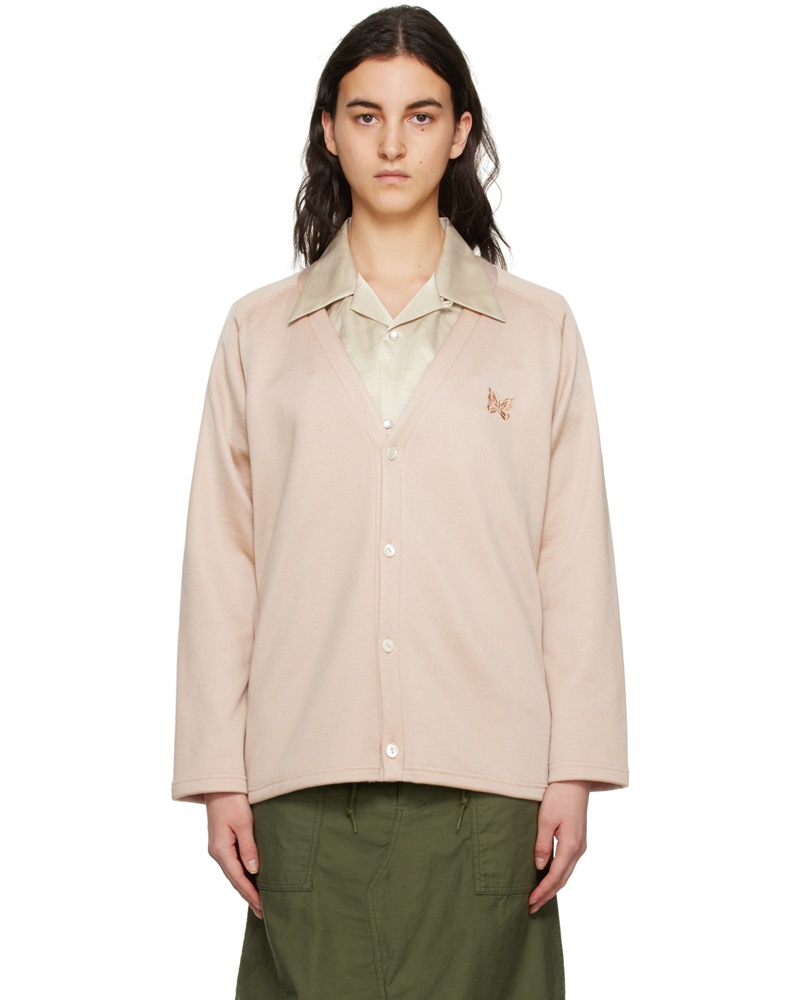 NEEDLES Damen Pink Y-Neck Cardigan