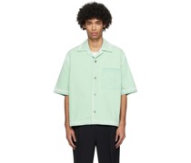 Green Button Denim Shirt