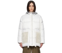 White Quilted Down Jacket