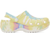 White Classic Platform Clogs