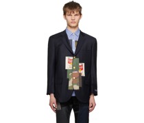 Navy Brooks Brothers Edition Notched Blazer