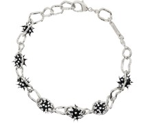 Silver Spikeez Crushed Chain Necklace