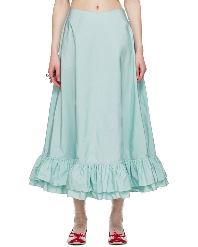 Molly Goddard Damen Blue Oswald Midi Skirt