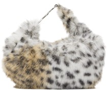 SSENSE Exclusive White & Black Faux-Fur Bag
