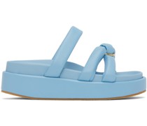 Blue Padded Platform Sandals