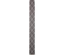 Gray Small Check Tie