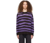 Brown & Purple Distressed Sweater