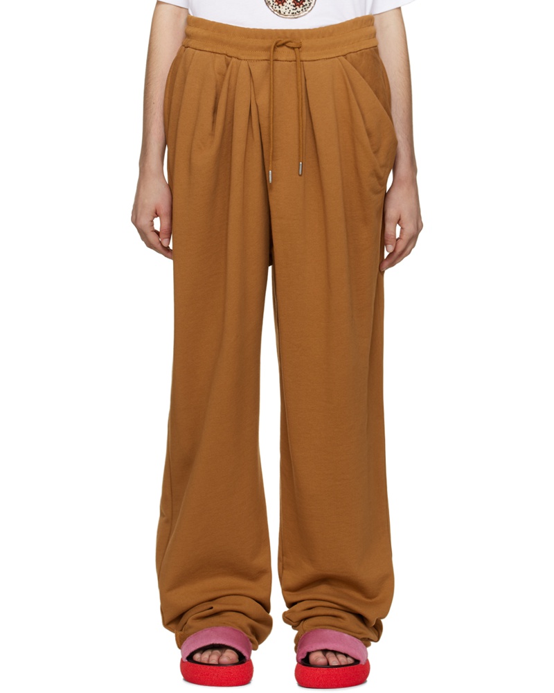 Dries van Noten Damen Tan Drawstring Lounge Pants