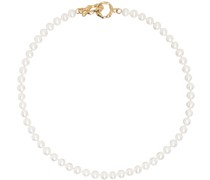 White Beaded Pearl Necklace