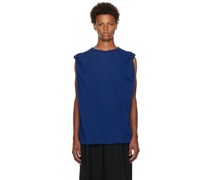 Blue Twisted Tank Top